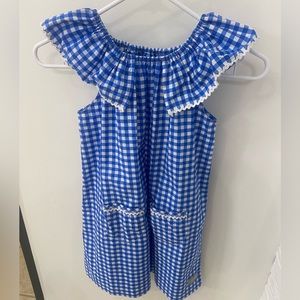 Elenor Rose Blue Check Margot Dress size 8-10